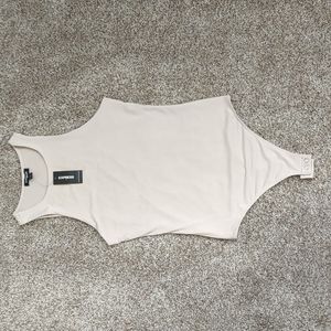 Express - Body Contour Double Layer High Neck Thong Bodysuit